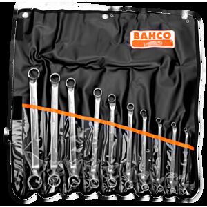 Bahco 2M/10T 6mm - 27mm Deep Offset Double Ring-End Wrench Set – 10 Pieces