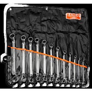 Bahco 2M/12T 6mm - 32mm Deep Offset Double Ring-End Wrench Set – 12 Pieces