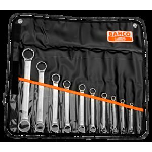 Bahco 4M/10T 6mm - 32mm Flat Double Ring-End Wrench Set – 10 Pieces