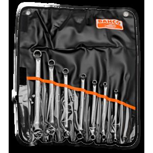 Bahco 2Z/7T 1/4" - 7/8" Deep Offset Double Ring-End Wrench Set – 7 Pieces