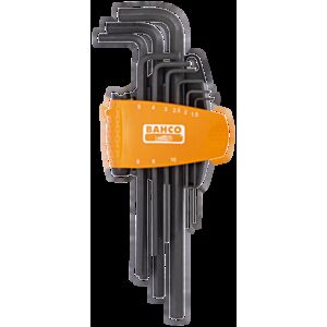 Bahco BE-9588 9 Piece Long Hex L-Key Set with Dual-Component Compact Holder – 1.5mm - 10mm