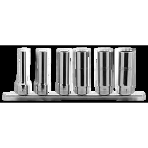 Bahco 7806MD 1/2" Bi-Hex Socket Set on Rail (10mm - 22mm) - 6 Pieces