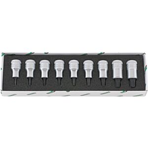 Stahlwille 96031004 1/2" Torx Screwdriver Socket Set (T20 - T60) - 9 Pieces