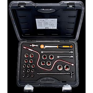 Bahco 7819DRN 1/2" Bi-Hex Socket Set (10mm - 32mm) with Ratchet - 25 Pieces