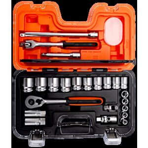 Bahco S240AF 1/2" Hex Socket Set (3/8" - 1 1/4") with Ratchet - 23 Pieces
