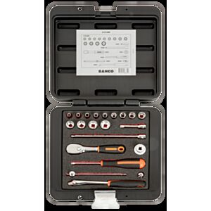 Bahco 6721NM 1/4" Hex Socket Set (4mm - 14mm) with Ratchet - 21 Pieces