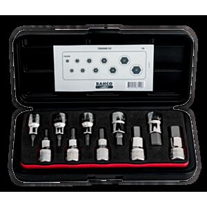 Bahco 7809Z/10 1/2" Hex Screw Socket Set (3/16" - 5/8") - 10 Pieces