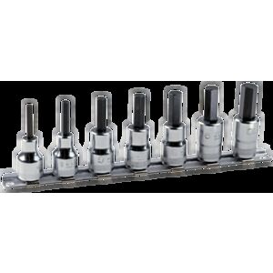 Bahco 7409MR/S7 3/8" Hex Screwdriver Socket Set on Rail (3mm - 10mm) - 7 Pieces