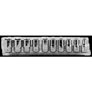 Bahco 7810MH 1/2" Hex Socket Set on Rail (10mm - 22mm) - 10 Pieces