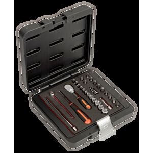 Bahco 6715GJ 1/4" Hex Socket Set (4mm - 13mm) with Ratchet & Socket Drivers - 29 Pieces