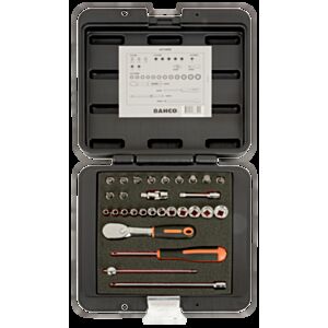 Bahco 6715PZ 1/4" Hex Socket Set (4mm - 13mm) with Ratchet & Socket Drivers - 29 Pieces