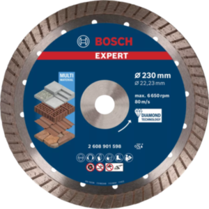 Bosch 2608901598 EXPERT Multi Material Turbo Diamond Cutting Disc - 230mm x 2.4mm