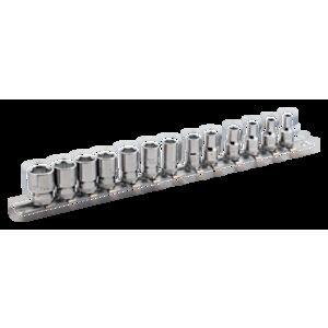 Bahco 6713MH 1/4" Hex Socket Set on Rail (4mm - 14mm) - 13 Pieces