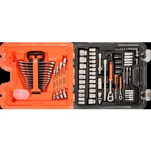 Bahco S106 1/4" & 1/2" Socket Set with Ratchets and Wrenches - 106 Pieces