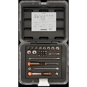 Bahco 6729MHR 1/4" Hex Socket Set (4mm - 14mm) with Ratchet & Bits - 29 Pieces