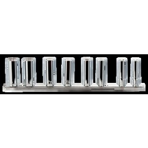 Bahco 6708DMB 1/4" Deep Bi-Hex Socket Set on Rail (6mm - 13mm) - 8 Pieces