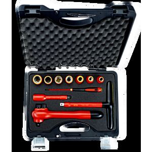 Bahco 7811DMV 1/2" Insulated Bi-Hex Socket Set (10mm - 22mm) with Insulated Ratchet - 11 Pieces