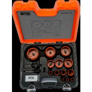 Bahco 3834-SET-152 16mm - 83mm Hole Saw Set - 18 Pieces