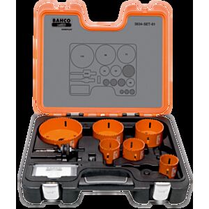 Bahco 3834-SET-61 44mm - 114mm Hole Saw Set - 7 Pieces