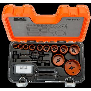 Bahco 3834-SET-53 19mm - 79mm Hole Saw Set - 13 Pieces