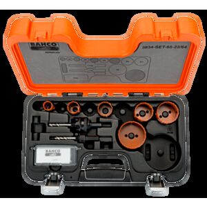 Bahco 3834-SET-65-22/64 22mm - 64mm Hole Saw Set - 9 Pieces