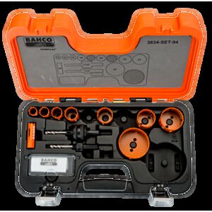 Bahco 3834-SET-94 16mm - 67mm Hole Saw Set - 11 Pieces