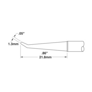 Metcal CVC-5CN0013R 1.3mm x 22mm 30° CVC Conical Reach Soldering Cartridge