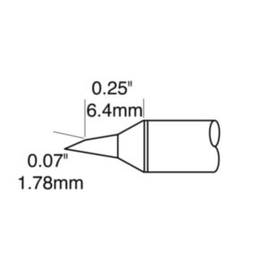 Metcal CVC-6BV6018P 1.8mm x 6mm 60° CVC Bevel Soldering Cartridge