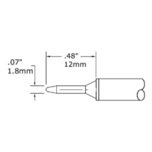 Metcal CVC-6CN1208S 1.5mm CVC Conical Soldering Cartridge