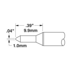 Metcal CVC-7CN0010S 1mm CVC Conical Soldering Cartridge