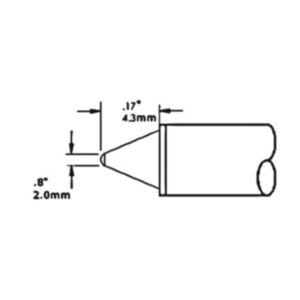 Metcal CVC-7CN4302S 1.5mm CVC Conical Soldering Cartridge