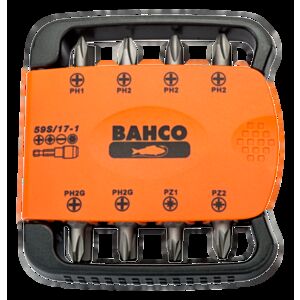 Bahco 59S/17-1 1/4" Phillips, Pozidriv, Hex and Slotted Screwdriver Bit Set - 17 Pieces