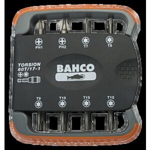 Bahco 60T/17-1 1/4" Phillips (PH1 - PH2) & Torx (T10 - T40) Screwdriver Bit Set - 17 Pieces