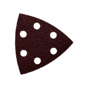 Mirka 4460400512 Abrasive Triangle Red 93x93x93 Grip 6 Holes - P120 (Pack of 5)