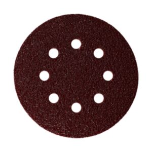 Mirka 4461600540 Abrasive Disc Red Sanding Pads 125mm 8 Holes - P40 (Pack of 5)
