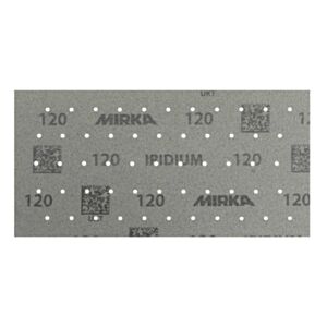 Mirka 246A605012 IRIDIUM 115x230mm Sanding Sheets Grip 55 Holes - P120 (Pack of 50)