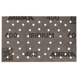 Mirka 246B109941 IRIDIUM 81x133mm Sanding Sheets Grip 54 Holes - P400 (Pack of 100)