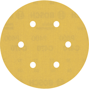 Bosch 2608900821 Expert C470 Sandpaper Discs 150mm, 400 Grit, 6 Holes (Pack of 5)