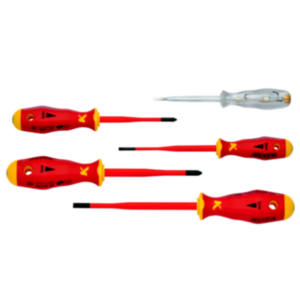Klauke KL390ISLIM Phillips, Slotted and Phase Tester VDE Slime Line Screwdriver Set - 6 Pieces