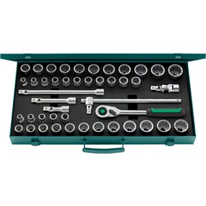 Stahlwille 96030107 1/2" QuickRelease Socket Set 10 - 34mm w/ Ratchet