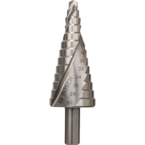 Bosch 2608597520  HSS Step Drill Bit - 3-Flat Shank (6mm - 30mm)
