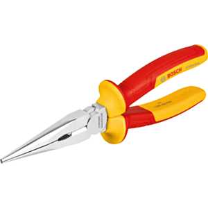 Bosch 1600A02NE3 Professional VDE Straight Long Nose Pliers - 200mm