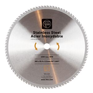 Fein 63502303000 Circular Saw Cutting Blade - 355mm x 25.4mm x 100T