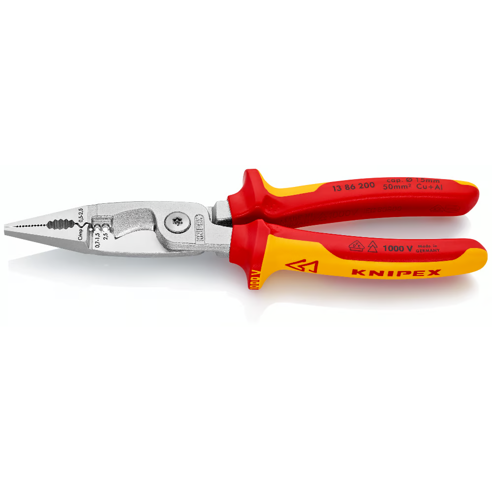 KNIPEX 13 86 200 Combination Pliers for Electrical Installation 200mm