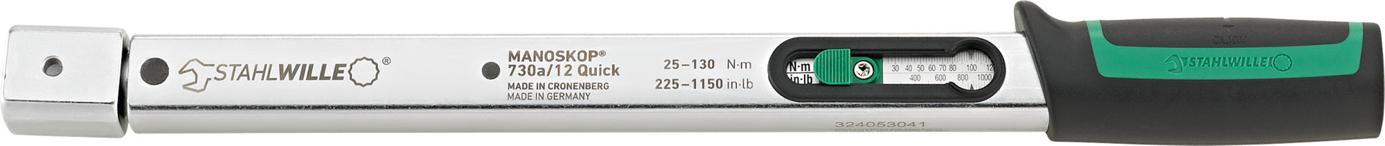 Stahlwille 50584012 MANOSKOP 14x18mm Adjustable Torque Wrench 25-130Nm