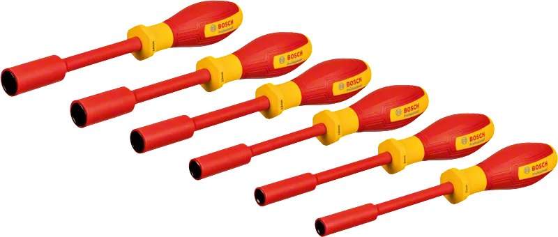 Bosch 1600A02NF3 Professional VDE Insulated Socket Wrench Set - 6pc