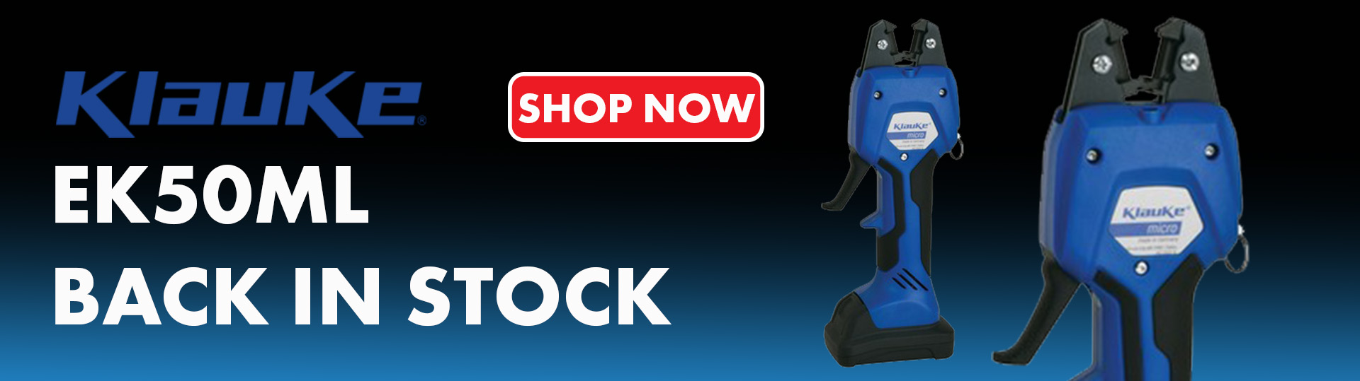 Klauke EK50ML crimping tool back in stock